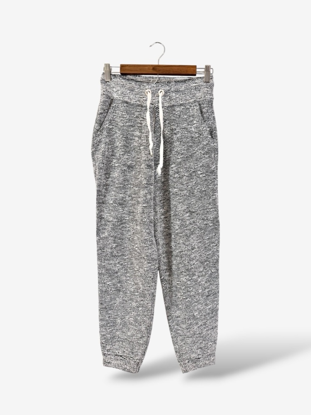 Aerie Offline Snow Day Joggers Size S Black White Textured Knit Loungewear